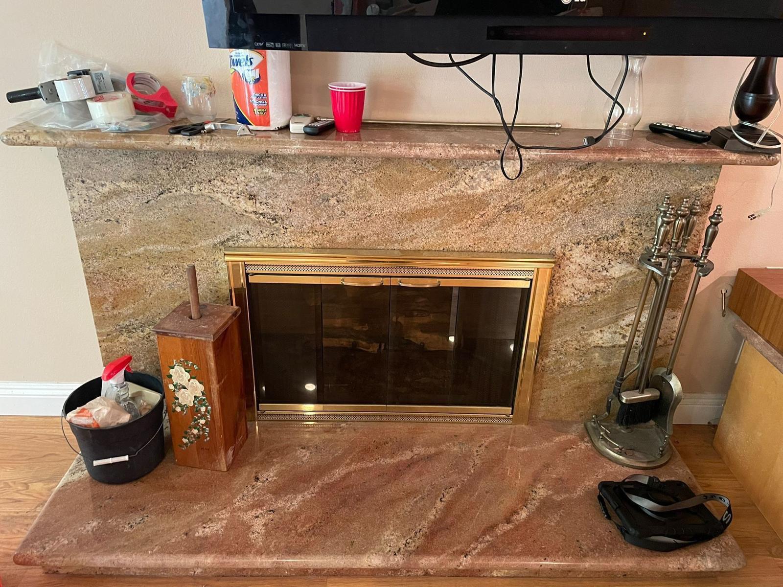 Fireplace Install Before